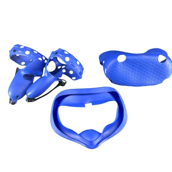 VR Silicone Protective Case Set For Controllers & Headset Enhanced Grip & Prote - Picture 1 of 4